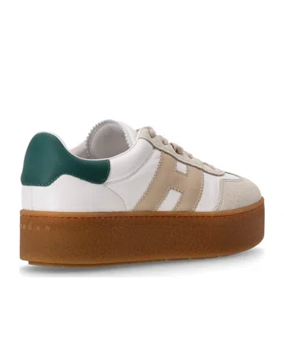Hogan Cool Platform Leather Low-top Sneakers In Neutral