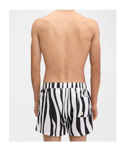Jacquemus Printed Swimming Trunks In Black