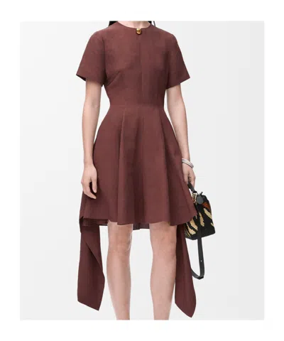 Loewe Pebble Dress In Viscose And Linen