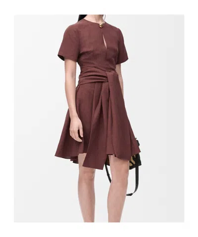 Loewe Pebble Dress In Viscose And Linen