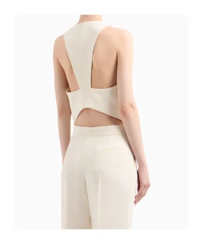 Giorgio Armani Glitter Jacquard Silk-cady Single-breasted Jacket In White