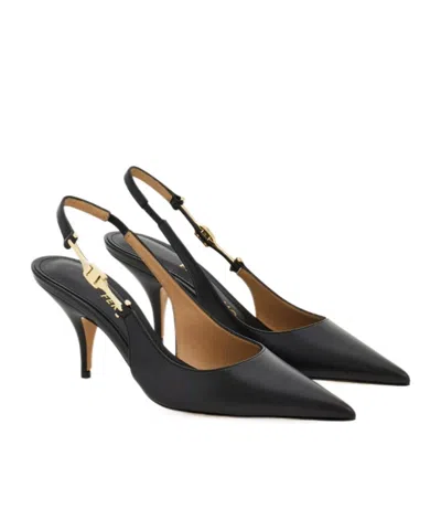 Ferragamo F Buckle Slingback Pump
