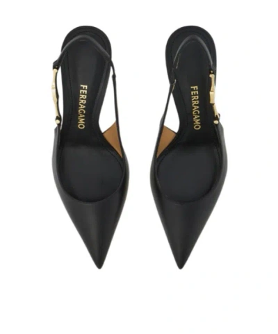 Ferragamo F Buckle Slingback Pump
