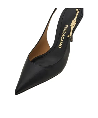 Ferragamo F Buckle Slingback Pump