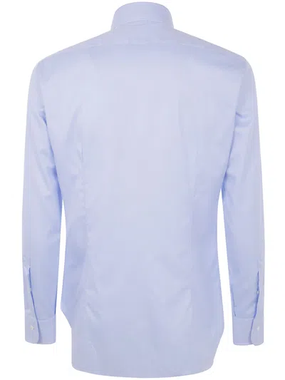 Barba Napoli Button-down Cotton Shirt In Blue