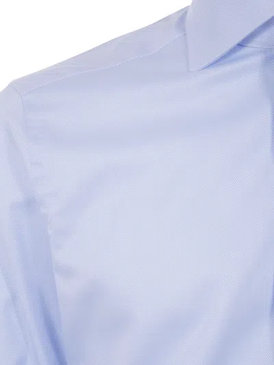 Barba Napoli Button-down Cotton Shirt In Blue