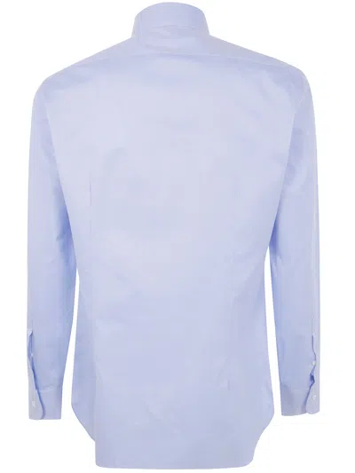 Barba Napoli Button-down Cotton Shirt In Blue