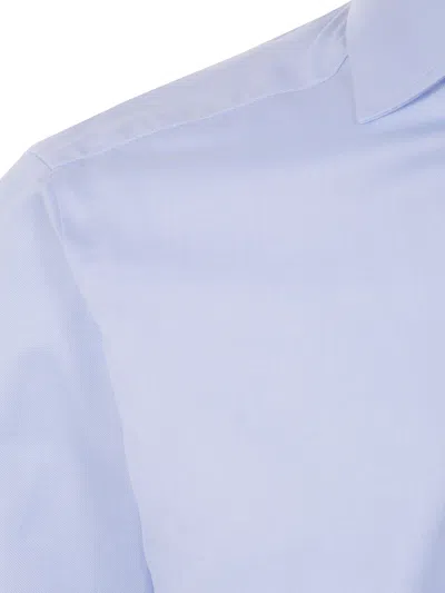 Barba Napoli Button-down Cotton Shirt In Blue