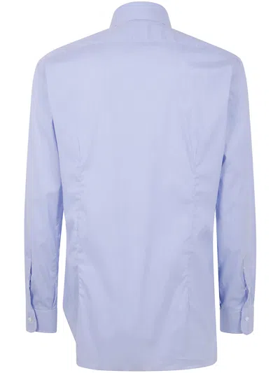 Barba Napoli Button-down Cotton Shirt In Blue