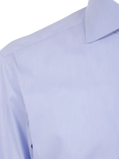 Barba Napoli Button-down Cotton Shirt In Blue
