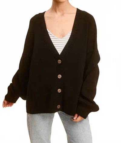 Charlotte Avery Mckinley Cardigan In Black