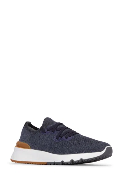 Brunello Cucinelli Low-top Knit Runner Sneakers