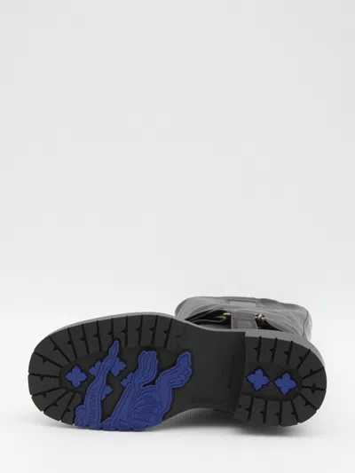 Burberry Saddle Boots In Black