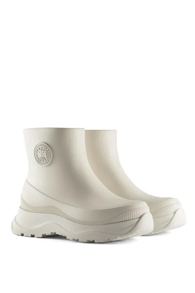 Canada Goose Vancouver Logo-patch Platform Rain Boots In White