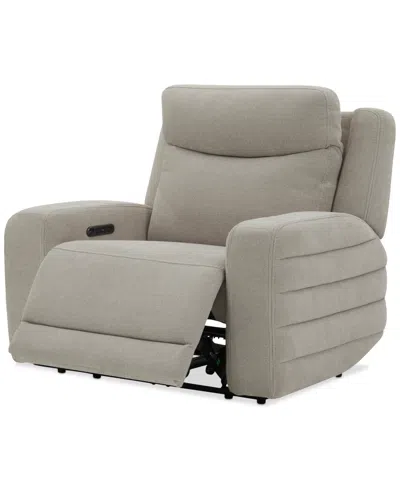 Macy's Kristyan Fabric Power Recliner With Power Headrest With Zero Wall & Heat Massage, Exclusively At Mac