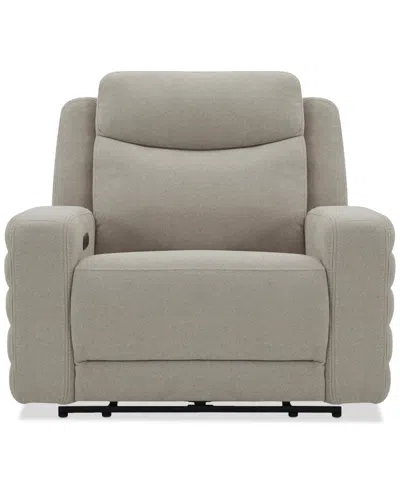 Macy's Kristyan Fabric Power Recliner With Power Headrest With Zero Wall & Heat Massage, Exclusively At Mac