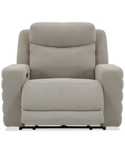 Macy's Kristyan Fabric Power Recliner With Power Headrest With Zero Wall & Heat Massage, Exclusively At Mac