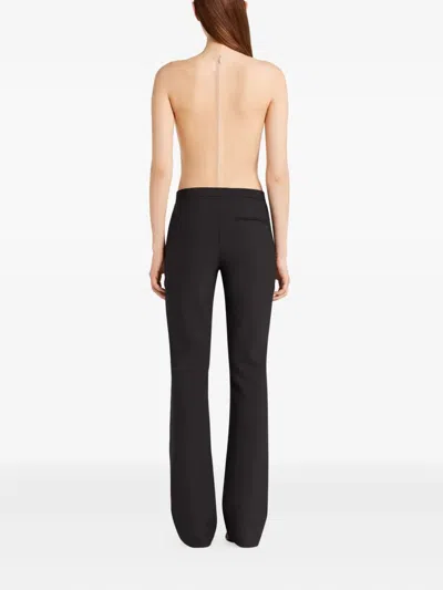 Courrèges Illusion Circle Satin Bodysuit In White