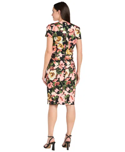 R & M Richards Petite Floral-print Short-sleeve Dress In Multi