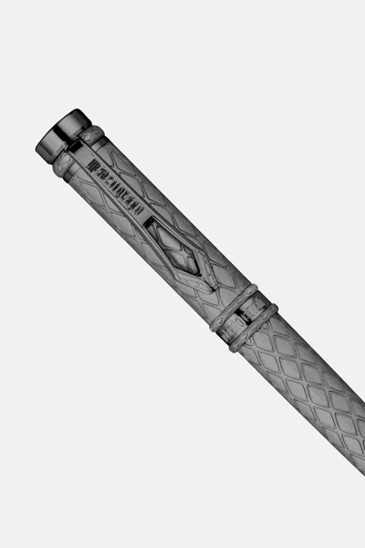 Roberto Cavalli Ballpoint Pen, Black Color & Gun Color With Pattern