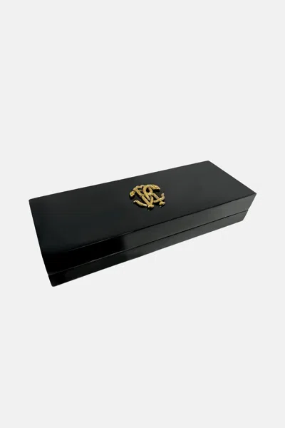 Roberto Cavalli Ballpoint Pen, Black Color & Gun Color With Pattern