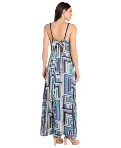 R & M Richards Rm Richards Maxi Dress In Blue