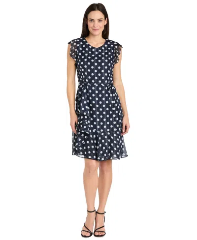 R & M Richards Rm Richards Shift Dress In Blue
