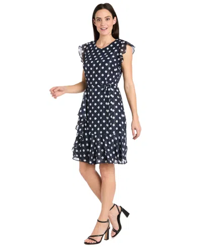 R & M Richards Rm Richards Shift Dress In Blue