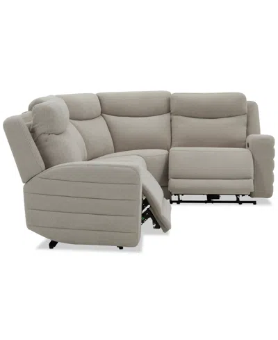 Macy's Kristyan 4-pc. Fabric Sectional With With 2 Power Recliners, Exclusively At