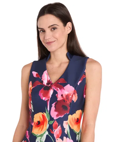 R & M Richards Women's Sleeveless Fit & Flare Dress In Multi