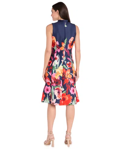 R & M Richards Women's Sleeveless Fit & Flare Dress In Multi