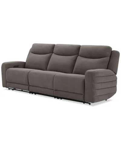 Macy's Kristyan 3-pc. Fabric Sofa With 3 Power Recliners, Exclusively At
