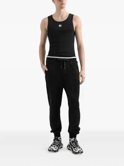 Dolce & Gabbana Ribbed Cotton Tank Top With Round Neckline