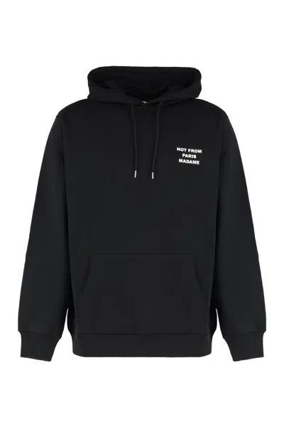 Drôle De Monsieur Le Hoodie Slogan Sweatshirt In Black