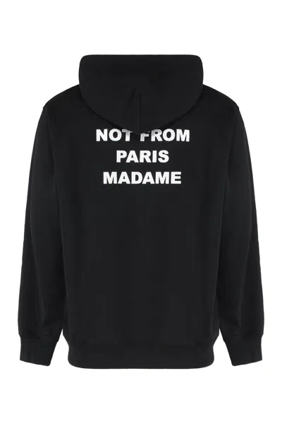 Drôle De Monsieur Le Hoodie Slogan Sweatshirt In Black