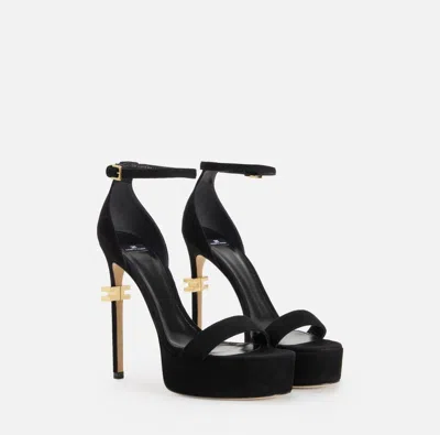 Elisabetta Franchi 130mm Platform Stiletto Sandals In Black