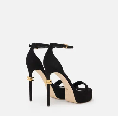 Elisabetta Franchi 130mm Platform Stiletto Sandals In Black