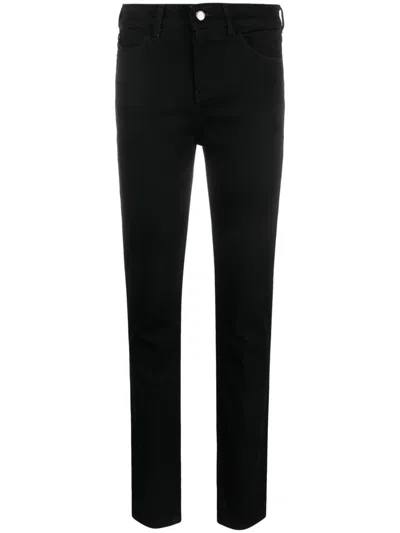 Emporio Armani Slim-fit Stretch Cotton Jeans With Belt Loops In Black