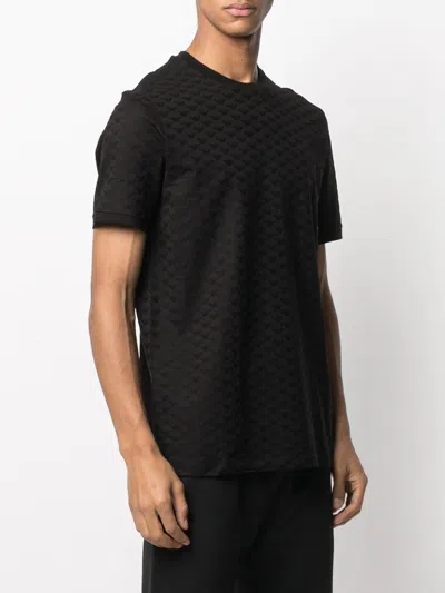 Emporio Armani Logo-patch Short-sleeved T-shirt In Black