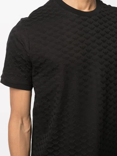 Emporio Armani Logo-patch Short-sleeved T-shirt In Black