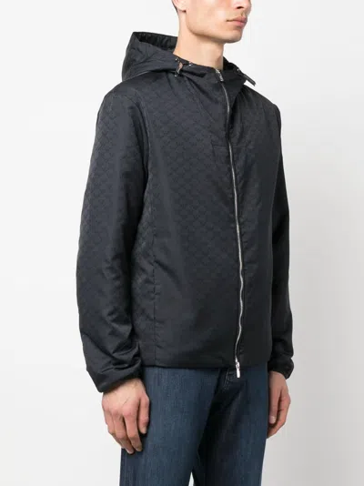 Emporio Armani Nylon Blouson Jacket In Black