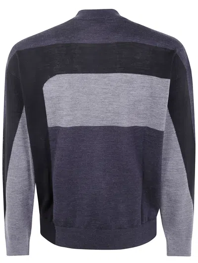 Emporio Armani Block-panel Wool Sweater