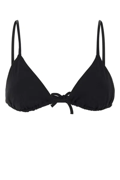 Eres Black Stretch Nylon Mouna Bikini Top In Black