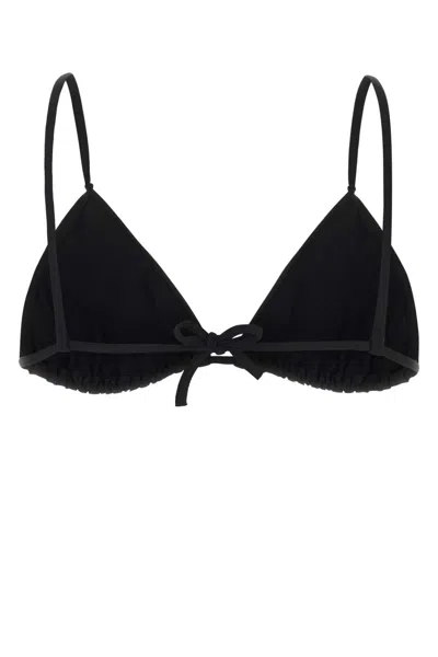 Eres Black Stretch Nylon Mouna Bikini Top In Black