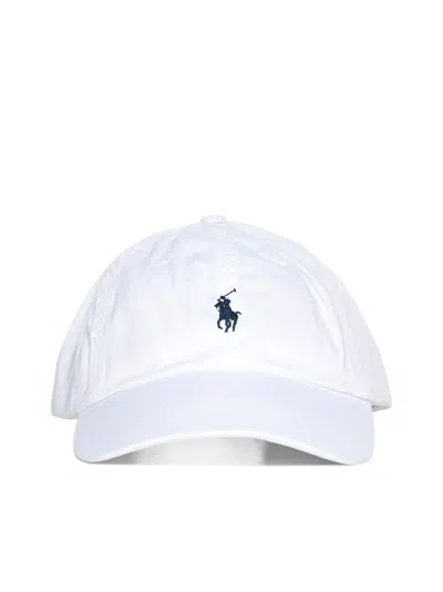 Polo Ralph Lauren White Baseball Cap With Horsebit Embroidery In Cotton Man In White