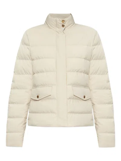 Moncler Bessettes Short Down Jacket In Neutral