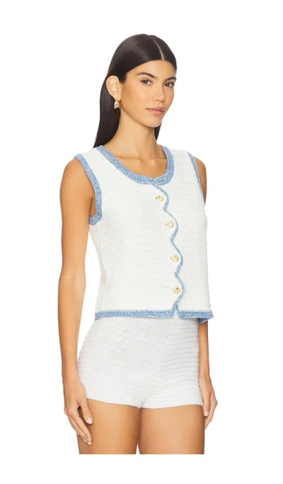 Central Park West Rose Scallop Edge Tank