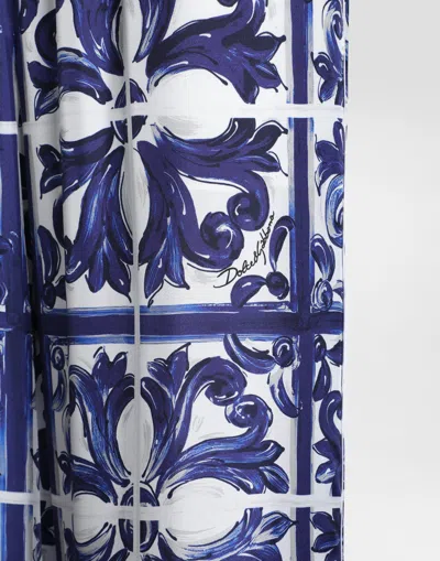 Dolce & Gabbana Majolica-print Silk Twill Vanity Trousers