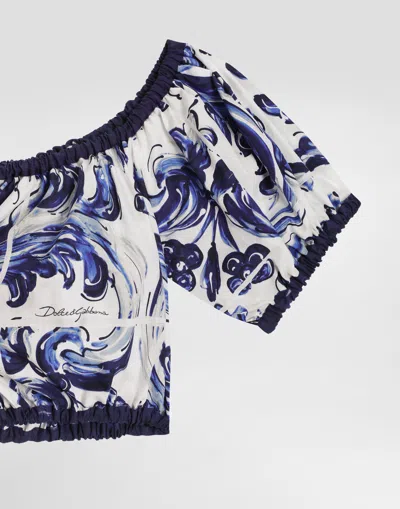Dolce & Gabbana Majolica-print Cotton Top