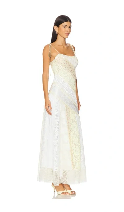 For Love & Lemons Abigail Maxi Dress In White